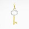 Picture of 18k Two-Tone Gold Key Pendant  with Diamond Accents