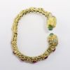 Picture of Vintage Zolotas 18k Yellow Gold Ruby & Diamond Bracelet Lion Faced Bypass Bracelet