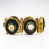 Picture of Antique 18k Yellow Gold & 3-Dimensional Micro Mosaic Grand Tour Bracelet with Carved Shell Flowers