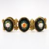 Picture of Antique 18k Yellow Gold & 3-Dimensional Micro Mosaic Grand Tour Bracelet with Carved Shell Flowers