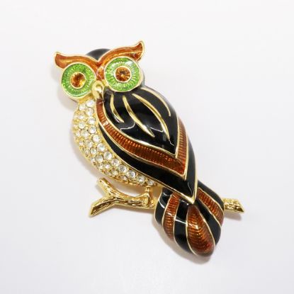 Picture of 1998 Annual Trifari Crystal & Enameled Owl Brooch