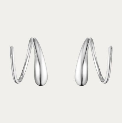 Picture of Georg Jensen 'Mercy' Sterling Silver Swirl Earrings