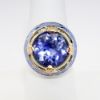 Picture of Antique 1930's La France 14k White Gold & Synthetic Spinel Ring with Enameled Accents