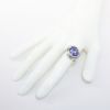 Picture of Antique 1930's La France 14k White Gold & Synthetic Spinel Ring with Enameled Accents