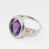 Picture of Antique Art Deco Era 14k White Gold & Oval Cut Amethyst Ring