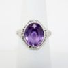 Picture of Antique Art Deco Era 14k White Gold & Oval Cut Amethyst Ring