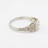 Picture of Antique Art Deco Era 18k White Gold & Old European Cut Diamond Ring with Single Cut Diamond Accents