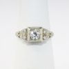 Picture of Antique Art Deco Era 18k White Gold & Old European Cut Diamond Ring with Single Cut Diamond Accents