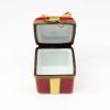 Picture of  Retired Red & Gold Christmas Present Limoges Trinket Box By La Gloriette