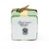 Picture of  Retired Green & Gold Christmas Present Limoges Trinket Box By La Gloriette