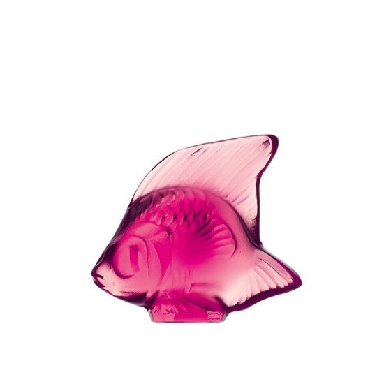 Picture of Lalique Fish Sculpture - Fuchsia Crystal