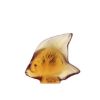 Picture of Lalique Fish Sculpture - Amber Orange Crystal 