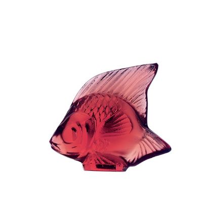 Picture of Lalique Fish Sculpture - Golden Red Crystal