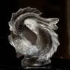 Picture of Lalique Double Fish Small Sculpture  - Clear Crystal