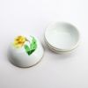 Picture of Herend Porcelain 'Kitty' Yellow Tulip Round Box #6031/FT-1