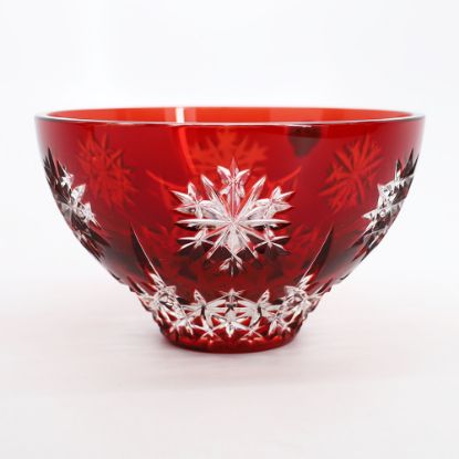 Picture of Waterford Crystal 6" 'Snow Crystals' Ruby Red Snowflake Bowl 