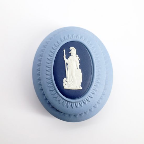 Picture of 1995 Wedgwood Bicentennial Celebration Jasperware Athena/Minerva Trinket Box