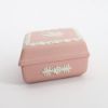 Picture of Vintage Wedgwood Cream on Pink Jasperware Diamond Shaped Trinket Box