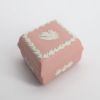 Picture of Vintage Wedgwood Cream on Pink Jasperware Diamond Shaped Trinket Box