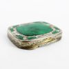 Picture of Vintage .800 Italian Silver & Faux Malachite Enamel Mirrored Powder Compact