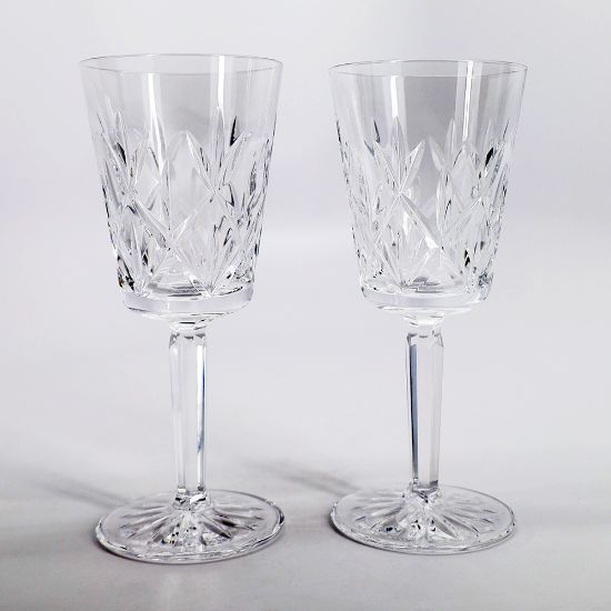 Picture of Tiffany & Co. Crystal Sybil 7" White Wine Glasses - Pair