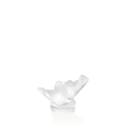 Picture of Lalique 2 Lovebirds Small Sculpture Figurine - Clear Crystal