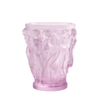 Picture of Lalique Bacchantes Vase - Pink Luster Crystal