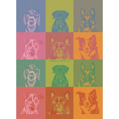 Picture of Garnier-Thiebaut 'Chiens Pop' Kitchen Towel