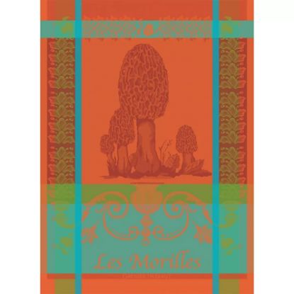 Picture of Garnier-Thiebaut 'Les Morilles Vermillion' Kitchen Towel