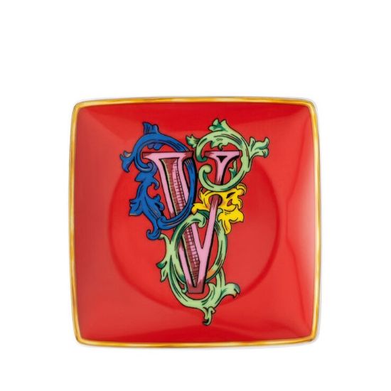 Picture of Versace by Rosenthal 'Versace Alphabet' Letter 'V' Canape Plate