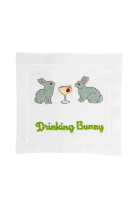 Picture of August Morgan 'Drinking Bunny' Cocktail Napkin Set