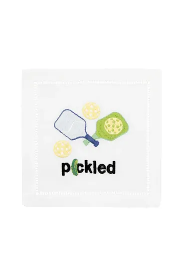 Picture of August Morgan 'Pickled' Pickleball Cocktail Napkin Set 