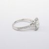 Picture of 14k White Gold & Haloed Cushion Cut Diamond Bridal Ring Set