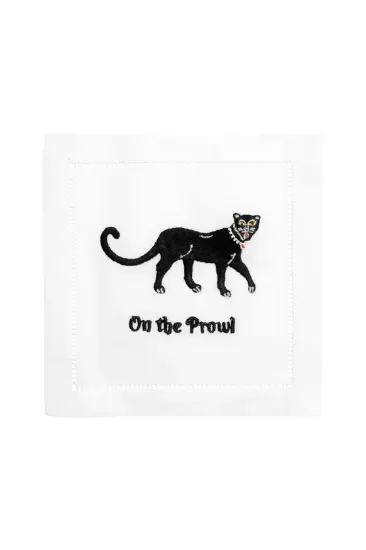 Picture of August Morgan 'On The Prowl' Cocktail Napkin Set