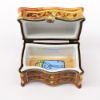 Picture of Limoges Porcelain Dresser Drawers with Hat & Book Trinket Box by Gerard Ribierre