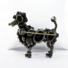 Picture of Vintage Schreiner New York Black Rhinestone Poodle Brooch