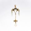 Picture of Antique Edwardian Era 10k Gold & Mississippi River Freshwater Pearls Lavalier Pendant