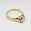 Picture of Vintage 18k Yellow & White Gold Diamond Solitaire Engagement Ring, Ca. 1970, Birmingham, England