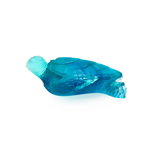 Picture of Daum Coral Sea Blue Medium Sea Turtle Crystal Figurine