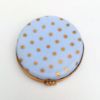 Picture of Retired Limoges Porcelain Traditional Round Blue & Gold Trinket Box with Floral Motif by Artoria