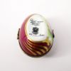 Picture of Retired Limoges Porcelain Egg Shaped Trinket Box with Wild Rose Motif by La Gloriette