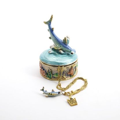 Picture of Kingspoint Designs Sheila the Shark Trinket Box with Matching Necklace