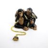 Picture of Kingspoint Designs See No Evil, Hear No Evil, Speak No Evil Monkeys Trinket Box with Matching Necklace