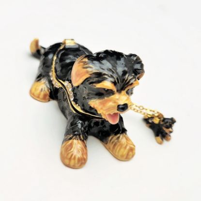 Picture of Kingspoint Designs Cutie the Yorkie Trinket Box with Matching Necklace