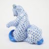 Picture of Herend Lion Cubs Playing Figurine Hand-painted Blue Fishnet Pattern