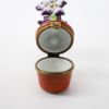 Picture of Retired Limoges Porcelain Purple Amaryllis in a Terra Cotta Pot Trinket Box