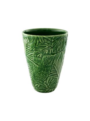 Picture of Bordallo Pinheiro Equatorial Collection Small Palm Green Vase