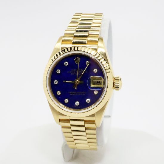 Picture of 18k Yellow Gold Oyster Perpetual Ladies Rolex Wrist Watch 