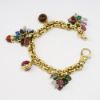 Picture of 18k Yellow Gold Natural & Synthetic Gemstone Charm Bracelet 