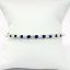 Picture of 14k White Gold, Diamond & Blue Sapphire Bangle Bracelet 